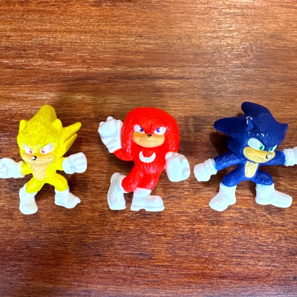 SEGA Sonic Hedgehog Figures Multicolor Good Mini Figure 3pc Set